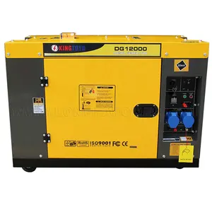 Europa Venta caliente portátil 8 9 10 12 13 15 20 kva kw 8kv 9kv 10kv 12kv 20kv 12000w silencioso 100% cobre diesel generador Dinamo