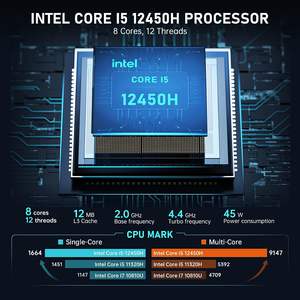Soyeer Intel AD15 MINI PC I5 <span class=keywords><strong>12450H</strong></span> 12650h WIFI6 Mini PC 1000M DDR4 32G 512G SSD Win11 Pro Ordinateur de jeu 4K HD2.0 - Product Image 3