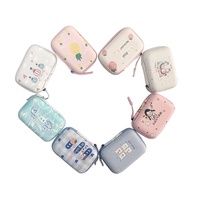 Sac de rangement EVA de luxe portable pour câbles de données, téléphones portables, écouteurs et clés USB - Design extérieur élégant