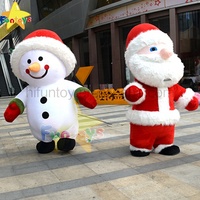 Funtoys Costume de Mascotte Gonflable de Noël Père Noël Bonhomme de Neige Renne Élan Cerf Personnage Animal Dessin Animé pour Adulte
