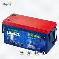 Batterie Lithium à décharge profonde 24V 300AH Grade A Étanche LiFePO4 Chauffée Marine RS485 Smart BMS Prise Anderson CE RoHS IP67 OEM ODM