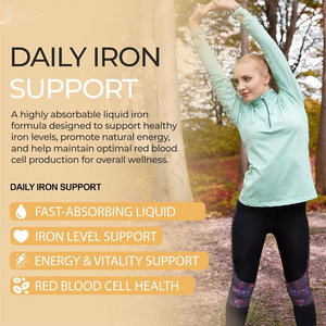 Private Label Iron Liquid Drops 18mg <strong>Vitamin</strong> C Folic Acid <strong>Vitamin</strong> B12 for <strong>Immunity</strong> <strong>System</strong> Raspberry Flavored <strong>Vitamins</strong> Adults - Product Image 5