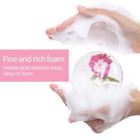 Savon artisanal aux fleurs séchées naturelles, glycérine transparente, huile essentielle botanique, hydratant, soin nettoyant pour le visage, le corps et le bain