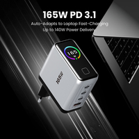 Cargador Portátil para Laptop de 165w 140w 100w, Cargador Plegable de Pared Tipo C, Cargador Rápido USB C de 65w, Cargadores Rápidos USB-C de 30w