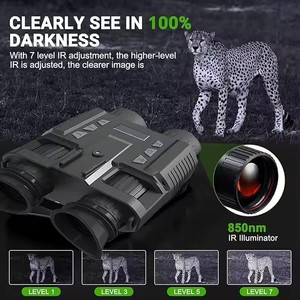 Good 4K 8X Zoom <strong>3D</strong> Head Mounted Dual Screen 150m Night Time Vision <strong>Camera</strong> City House Security Wild <strong>Camera</strong> with Night Vision - Product Image 4