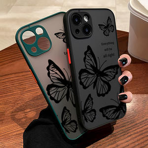 Motivo a farfalla disegnato a mano di moda Design Art per <span class=keywords><strong>iPhone</strong></span> 17 16 15 <span class=keywords><strong>Pro</strong></span> <span class=keywords><strong>Max</strong></span> 14 13 12 <span class=keywords><strong>11</strong></span> <span class=keywords><strong>Cover</strong></span> antiurto con Texture opaca - Product Image 5