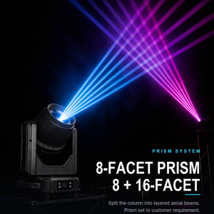300W Wasserdichter Outdoor-Beam-Moving-Head-Scheinwerfer IP55 Versiegelt 8000K 2-5 Grad 540 °   Pan 270 °   Neigbare DMX512 RDM Bühnenbeleuchtung - Product Image 3