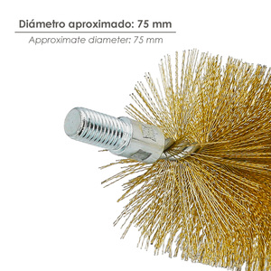 Spazzola per Pulizia Tubi in Acciaio 75 mm M12 - Product Image 4