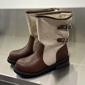 Botas vaqueras occidentales empalmadas para mujer 2026 con hebilla de cinturón, botas altas y delgadas estilo caballero para chicas Y2K - Product Image 5