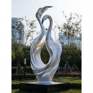 Esculturas y Estatuas de Acero Inoxidable Art Deco de Alta Gama ANW3248, Proyecto de Ingeniería Metálica 304 para Aniversario, Origen China - Product Image 4