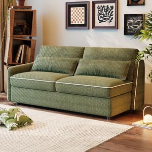 Sofá Cama de Tela Minimalista Moderno de Alta Gama con Colchón Incorporado, Plegable y Multifuncional para Espacios Pequeños - Product Image 2