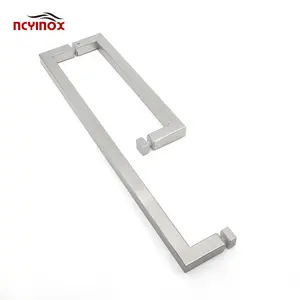 Factory Wholesale glass door handle square right angle handle G Shaped Square Tube Door Handle