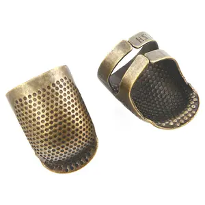 Dedal de Metal para uñas largas, accesorios de costura para manualidades, especial, nuevo tipo Vintage