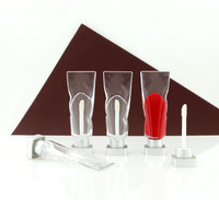 Flacon de peinture en plastique transparent de 4 ml avec bouchon argenté mat, 100 pièces, personnalisable, tube vide pour brillant à lèvres, impression offset
