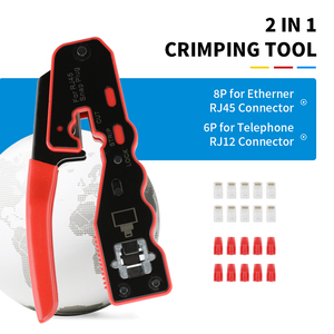 Rede Ethernet RJ45 8P8C Cable Crimper Cat5e Cat6 RJ45 Pass Through <span class=keywords><strong>Tool</strong></span> para RJ11 RJ12 para fiação de rede - Product Image 3