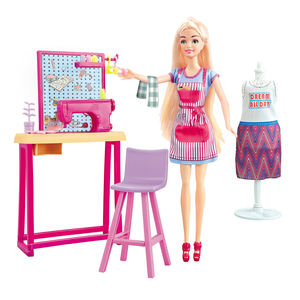 Poupées à la <span class=keywords><strong>mode</strong></span> pour bébé 11.5 pouces, jouet personnalisé pour fille avec machine à coudre - Product Image 1