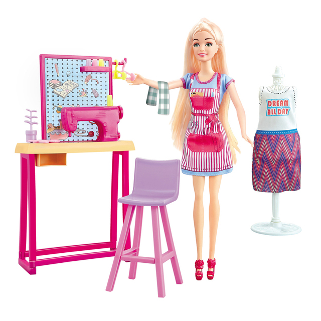 Baby Fashion Dolls 11.5 Inch Custom Girl Toy with Sewing Machine