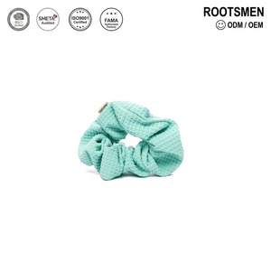 Élastiques à cheveux en tissu vintage bien conçus et durables, confortables, petits, multicolores, en polyester gaufré pour femmes - Product Image 1