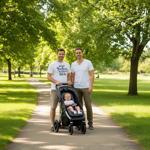 Camiseta Clásica Gris de Manga Corta con Estampado de Letras 'Los Mejores Hermanos Anunciados como Tios' para Anuncio de Bebé - Product Image 2
