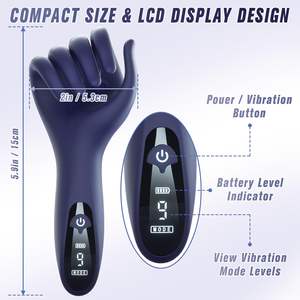 Vibradores de pene masculinos con pantalla LCD, masajeador de entrenamiento, Juguetes sexuales, masturbador eléctrico de mano vibrador de silicona para hombres en solitario - Product Image 4