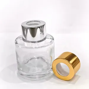 Hot Sell Clear 50Ml Glazen Fles Luxe Aromatherapie Reed Diffuser Fles Leeg Met Stopbox Verpakking