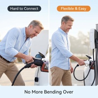 Adaptateur de charge Tesla vers J1772 avec câble, 60A 14,4kW, max 250V AC, IP65, pour véhicules électriques J1772, utilisable avec chargeur de destination Tesla