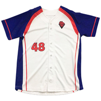 Camiseta de Béisbol Personalizada Vintage con Mangas Raglán, Sublimación, Cuello en V, Azul Marino y Blanco, Corte Ajustado para Niños