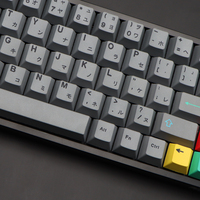 Dualshot Keycaps 129 Set Dark Grey Keycaps Cherry Profile Dye Sublimation Custom Japanese Font Keycap for Gateron Kailh Keyboard
