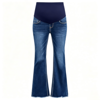 Jean de maternité évasé pour femme, en denim extensible, tendance, décontracté, confortable pour le quotidien