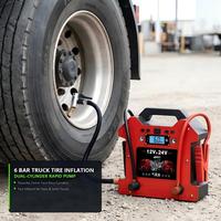 80000mAh 12V/24V Dual-Voltage Car Jump Starter Dual Cylinder Inflators 10000A Peak Current Car Booster Heavy Truck