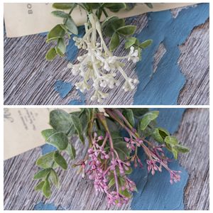 ดอกยูคาลิปตัสประดิษฐ์ CallaFloral ทำจาก PVC ยางนิ่ม ก้านเดี่ยว สำหรับตกแต่งงานแต่งงานและบ้าน สีขาวบริสุทธิ์ สีม่วงอ่อน - Product Image 3