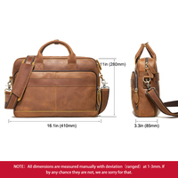 Sac à bandoulière pour ordinateur portable en cuir véritable pour homme, léger, durable, imperméable, fonctionnel, style rétro vintage, avec logo personnalisé