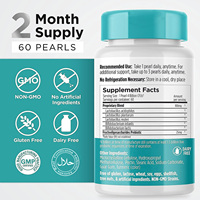 Probiotiques multi-souches sans gluten en capsules dures pour adultes, soutien immunitaire, santé digestive, antioxydant, emballage personnalisé
