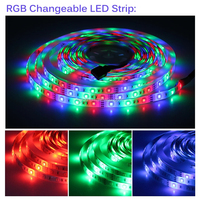 Bande lumineuse LED alimentée par USB, étanche conforme à la norme IP65, avec télécommande IR 24 touches, rvb, idéale comme rétro-éclairage de la télé, 2835/1/2/3/4/5M, dc 5v, 0.5