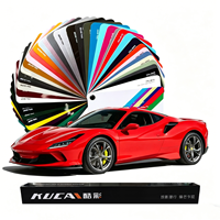 Film de protection de peinture (PPF) en vinyle coloré pour voiture, style populaire, super brillant, noir métallisé rose, pour changement de couleur de voiture, vente en gros