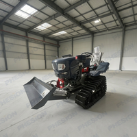Tractor de orugas de goma fácil de operar con cultivador rotatorio de cambio rápido para agricultura en tierras secas y húmedas