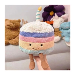 Nuovo Peluche Torta di Compleanno Arcobaleno 2025 con Imbottitura in Cotone PP, Super Morbido, Antistress, Regalo di Compleanno - Product Image 3