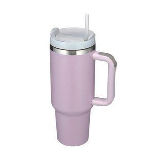 Gobelet 40 Oz avec poignée et paille Gobelets isolés sous vide avec poignée en paille Gobelet isolé réutilisable - Product Image 4