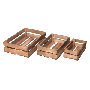 Cesta de frutas de regalo de madera de Navidad vacía - Product Image 2