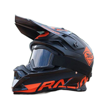 Casco de Motocross Doble Propósito de ABS con Certificación DOT, Visera Solar Extraíble, Gafas/Guantes Gratis, Tallas S/M/L/XL (1300g) para Conducir