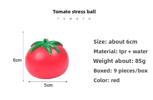 Promotional TPR <b>Tomatoes</b> Stress Relief Squishy Toy for Relaxation and Fun - Product Image 4