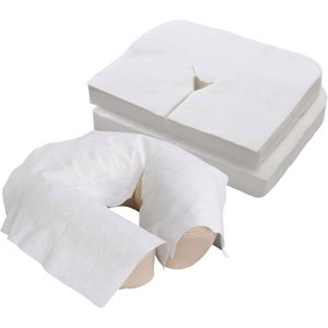 Coussin de tête jetable pour lit de massage des pieds de salon de beauté, non tissé, doux, respirant, hygiénique, portable - Product Image 1
