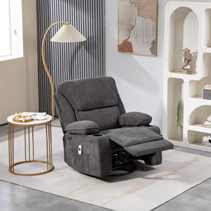 Sillón <span class=keywords><strong>reclinable</strong></span> eléctrico de diseño moderno, portavasos, Material de tela, tipo económico, función de masaje para muebles de sala de estar - Product Image 1