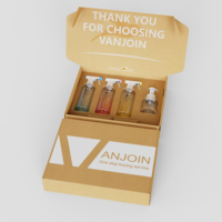 Bouteilles pulvérisatrices en verre dégradé de 500 ml avec gâchette, pour nettoyage domestique, spray d'ambiance, ensemble de parfums avec emballage personnalisé en boîte de 3 pièces