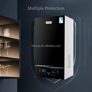 Chaudière à condensation en verre trempé noir 36KW <span class=keywords><strong>Combi</strong></span> a complété un ensemble d'appareil ménager installé au mur - Product Image 5