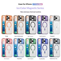Coque de téléphone transparente gaufrée à aspiration magnétique pour 17 Pro Max avec protection antichute, compatible avec les modèles 16 et 15