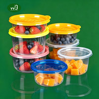 Boîtes d'emballage personnalisées VVG en PP, contenants alimentaires en plastique transparent avec couvercles pour salades, fruits et traiteur, vente en gros