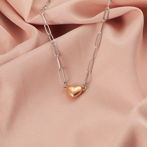 Lateefah oro 18K in acciaio inox catena a catena cuore fibbia magnetica collana per Beat Friend - Product Image 5
