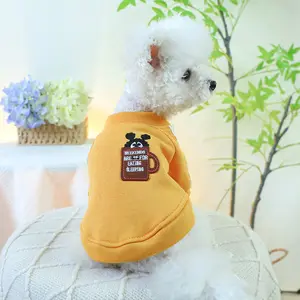Оптовая продажа, одежда для собак, весенне-летняя рубашка с круглым вырезом для домашних животных