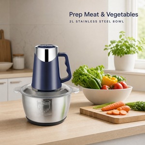 Picadora de Carne Eléctrica de Acero Inoxidable de 2L en Oferta, para Uso Doméstico y en Restaurantes, con Velocidades Ajustables y Bajo Nivel de Ruido - Product Image 2